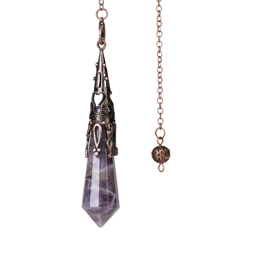 Buddha Stones Natural Tiger's Eye Stone Healing Necklace Necklaces & Pendants BS Amethyst