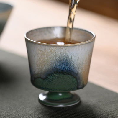 Buddha Stones Vintage Furnace Transmutation Kiln Porcelain Teacup Kung Fu Tea Cup Cup BS 9