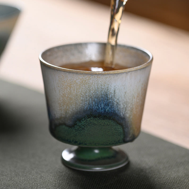 Buddha Stones Vintage Furnace Transmutation Kiln Porcelain Teacup Kung Fu Tea Cup Cup BS 9