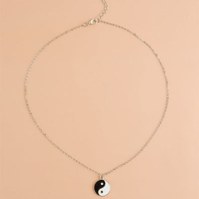Buddha Stones 2Pcs Yin Yang Harmony Balance Necklace Pendant Necklaces & Pendants BS 2
