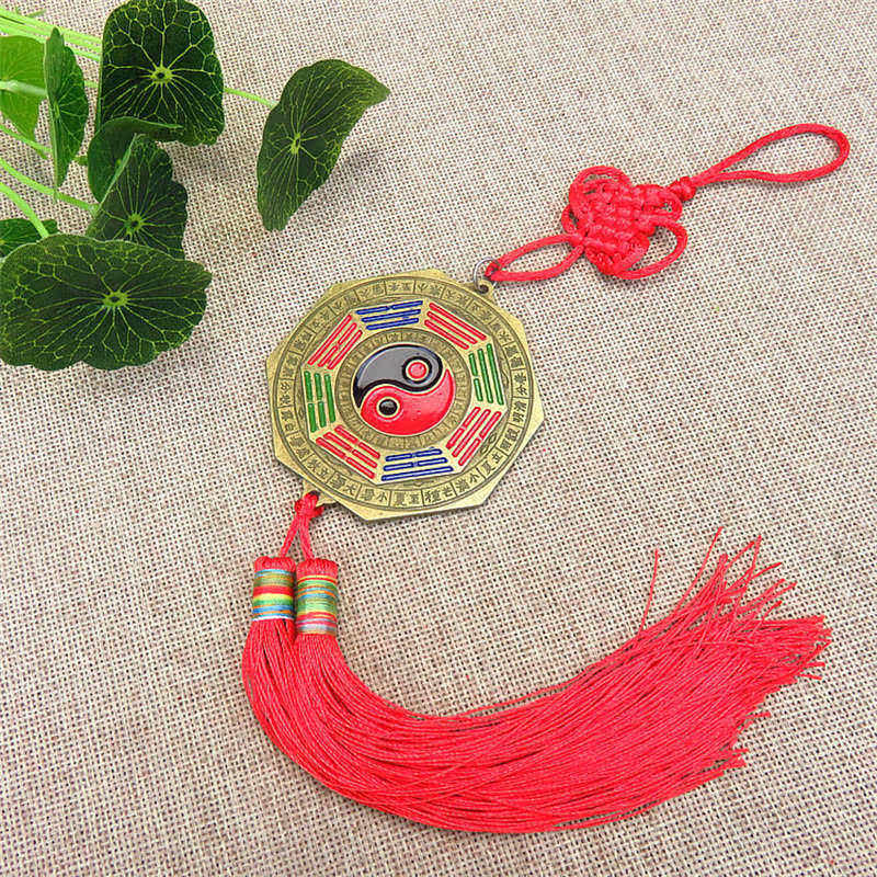 Buddha Stones Feng Shui Bagua Map Chinese Knotting Harmony Energy Map Mirror Bagua Map BS 15