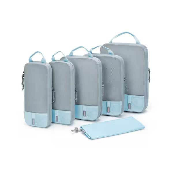 Foviel T1 Compression Packing Cubes Set | 6-Piece Expandable Travel Organizers