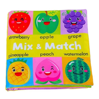 Fidtoy Montessori Soft Cloth Picture Book for Babies – Animal Sensory Fabric Book, Crinkle Early Learning Toy, Tactile Baby Book for Visual Recognition