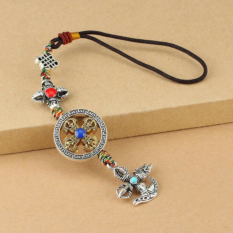 Buddha Stones Tibet Vajra Spiritual Power Car Hanging Decoration Car Hanging Decoration BS 5