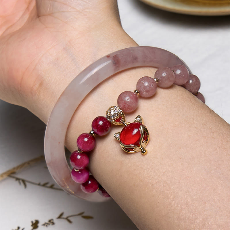 Foviel Enhance Happiness and Joy Purple Bracelet Bangle Bundle