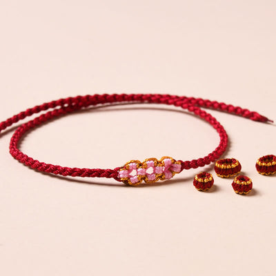 Buddha Stones Handmade Peach Blossom Protection Braided Rope Bracelet Bracelet BS 3