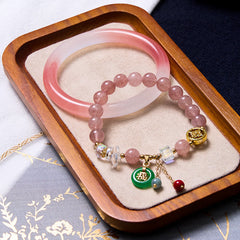 Foviel Attracting Love and Protection Pink Bracelet Bangle Bundle