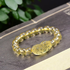 Bracelet de richesse PiXiu en citrine Feng Shui Foviel