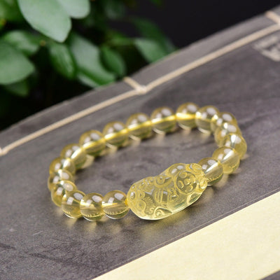 Bracelet de richesse PiXiu en citrine Feng Shui Foviel