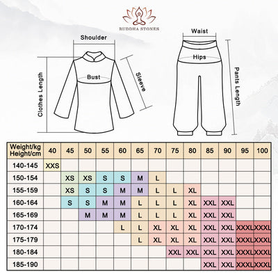 Foviel Simple Pattern Meditation Prayer Spiritual Zen Tai Chi Qigong Practice Unisex Clothing Set