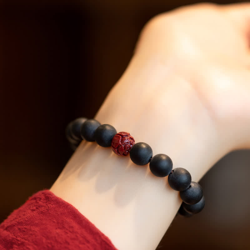 Foviel Tibetan Cypress Cinnabar Lotus Healing Bracelet