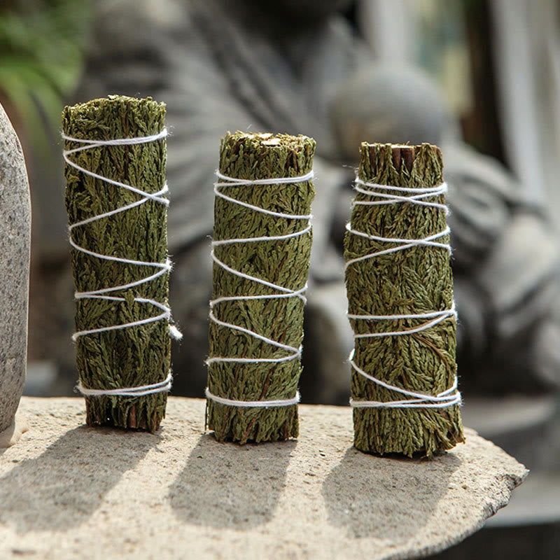 Buddha Stones Cedar Smudge Stick for Home Cleansing Incense Meditation and Rituals Cedar Sticks Incense Wands Incense BS 5