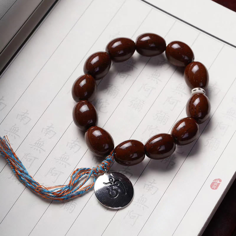 Buddha Stones Tibetan Natural Purple Gold Rat OM Chinese Zodiac Nine Palaces Eight Diagrams Charm Wealth Bracelet Bracelet BS Purple Gold Rat(Wealth♥Blessing)(Wrist Circumference 14-18cm)