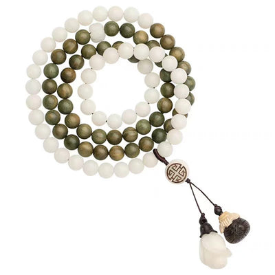 Buddha Stones Natural Green Sandalwood Bodhi Seed Soothing Bracelet Bracelet BS 15