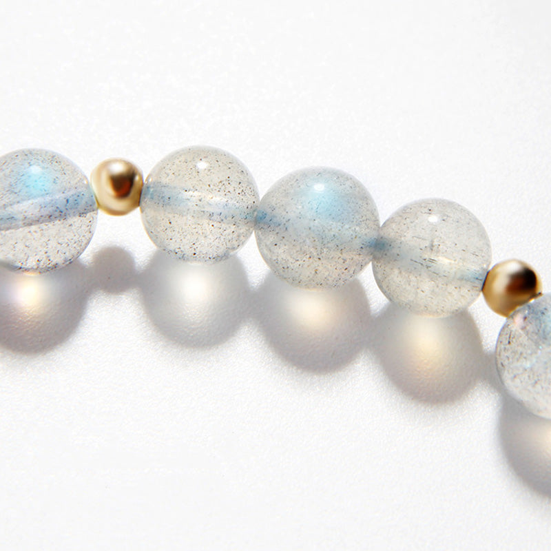 Buddha Stones Moonstone Strawberry Quartz PiXiu Healing Bracelet Bracelet BS 6