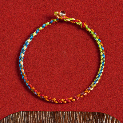 Buddha Stones "May you be blessed with peace and safety in all four seasons" Lucky Multicolored Bracelet Bracelet BS 14