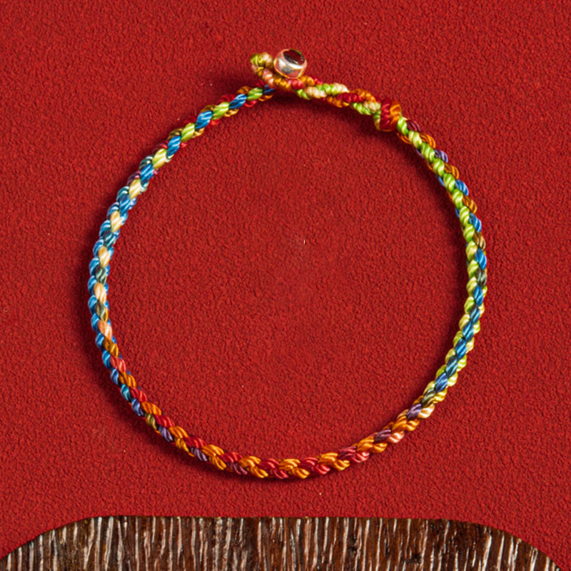 Buddha Stones "May you be blessed with peace and safety in all four seasons" Lucky Multicolored Bracelet Bracelet BS 14