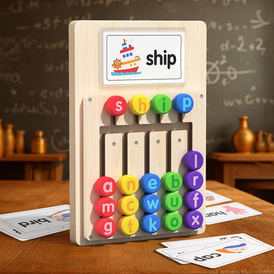 Tableau d'apprentissage de l'alphabet Fidtoy pour les tout-petits, jouet interactif d'épellation de lettres et de mots