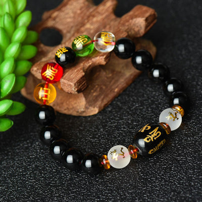 Buddha Stones Tibetan Black Onyx Luck Bracelet Bracelet BS 1