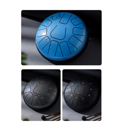 Buddha Stones Steel Tongue Drum Sound Healing Meditation Yoga Lotus Drum Kit 11 Note 6 Inch Tongue Drum BS 19