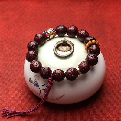 Buddha Stones Bodhi Seed Bead Peace Calm Tassel Bracelet Bracelet BS 1