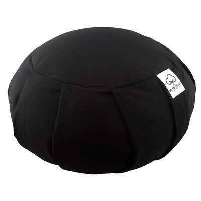 Buddha Stones Cotton Buckwheat Husks Meditation Seat Cushion Home Decoration Decorations buddhastoneshop 36cm*15cm Black