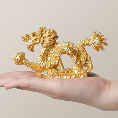 ❗❗❗A Flash Sale- Buddha Stones Feng Shui Dragon Auspicious Cloud Wealth Luck Decoration Decorations BS Gold 12cm*2.3cm*7cm