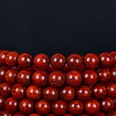 Buddha Stones Tibetan Small Leaf Red Sandalwood Balance Bracelet - image 15
