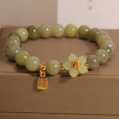 FREE Today: Success Jade Flower Fu Lucky Bracelet FREE FREE main