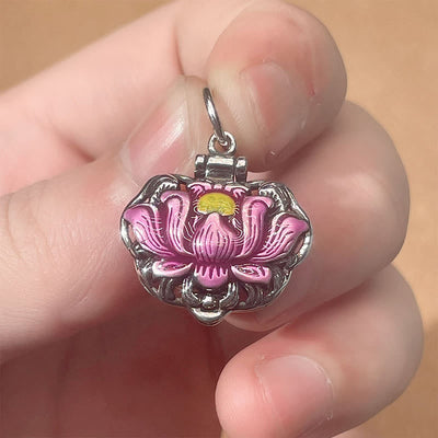 Buddha Stones Tibet Copper Lotus Luck New Begining Necklace Pendant Necklaces & Pendants BS 4