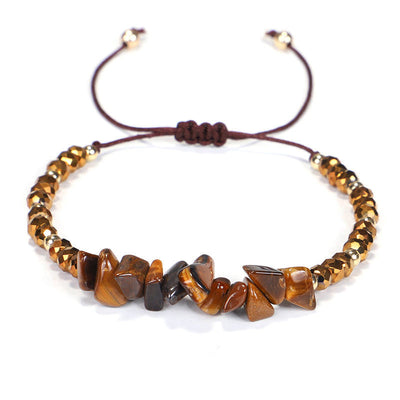 Buddha Stones Amethyst Purify Knit Bracelet Bracelet BS Tiger Eye