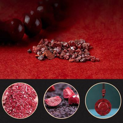 Buddha Stones Cinnabar Yin Yang Bagua Blessing Necklace Pendant Necklaces & Pendants BS 6