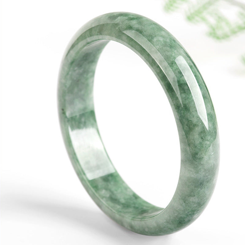 Buddha Stones Natural Jade Luck Wealth Bangle Bracelet Bracelet BS 3