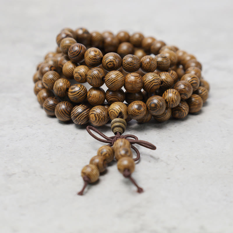 Buddha Stones 108 Mala Beads Bracelet Prayer Meditation Sandalwood Elastic Bracelet BS 16
