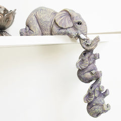 Buddha Stones 3pcs Feng Shui Elephant Sitter Figurines Wealth Figurine Home Decoration Decorations BS main