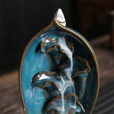 Buddha Stones Waterfall Incense Burner Backflow Incense Holder Incense Burner BS 7