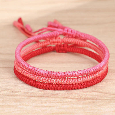 Buddha Stones Tibetan 3Pcs King Kong Knot Protection Braided Bracelet Bracelet BS 1