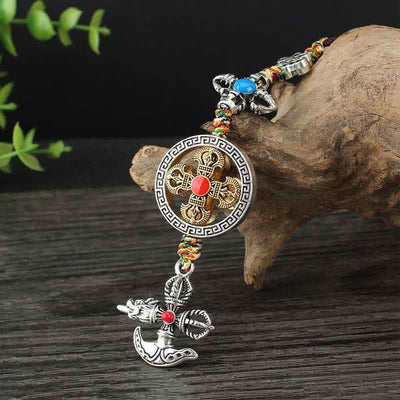 Buddha Stones Tibet Vajra Spiritual Power Car Hanging Decoration Car Hanging Decoration BS 3