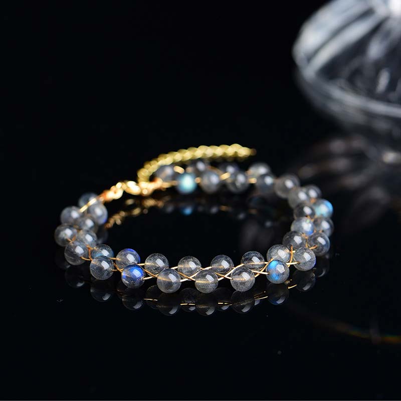 Buddha Stones Natural Moonstone Love Blessing Bracelet Bracelet BS 4