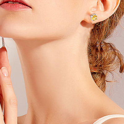 Buddha Stones Natural Various Gemstone Amethyst Love Earrings Earring BS 10