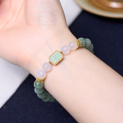 Foviel fördern neue Anfänge Minze Green Jade Armband Tangle Bundle