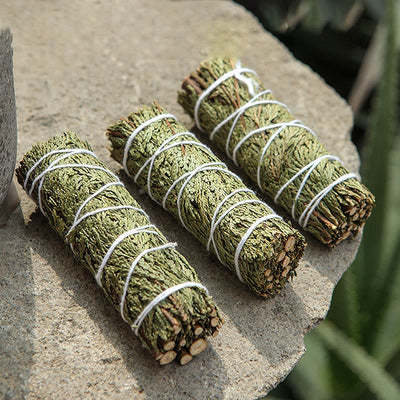 Buddha Stones Cedar Smudge Stick for Home Cleansing Incense Meditation and Rituals Cedar Sticks Incense Wands Incense BS 6 Stick (10.5cm/Stick)