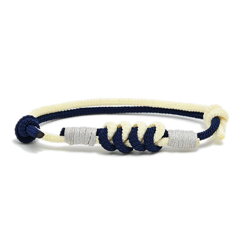 Buddha Stones Simple Design King Kong Knot Strength Braid String Bracelet Bracelet BS Dark Blue(Bracelet Size 15-25cm)