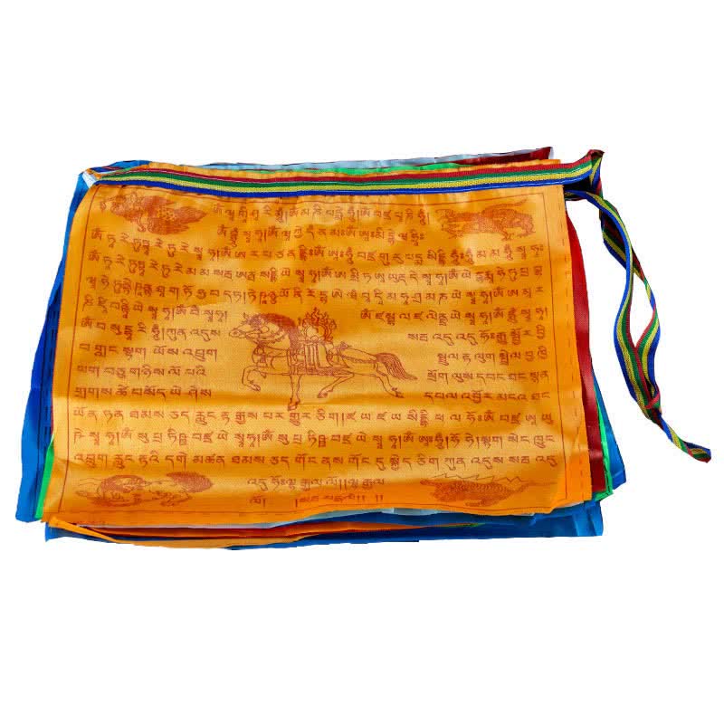 Buddha Stones Tibetan 5 Colors Windhorse Blessing Outdoor 20 Pcs Prayer Flag TIBETAN PRAYER FLAGS buddhastoneshop 19