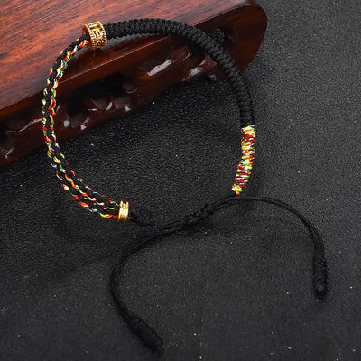 Buddha Stones Om Mani Padme Hum Protection Luck String Bracelet Bracelet BS 1