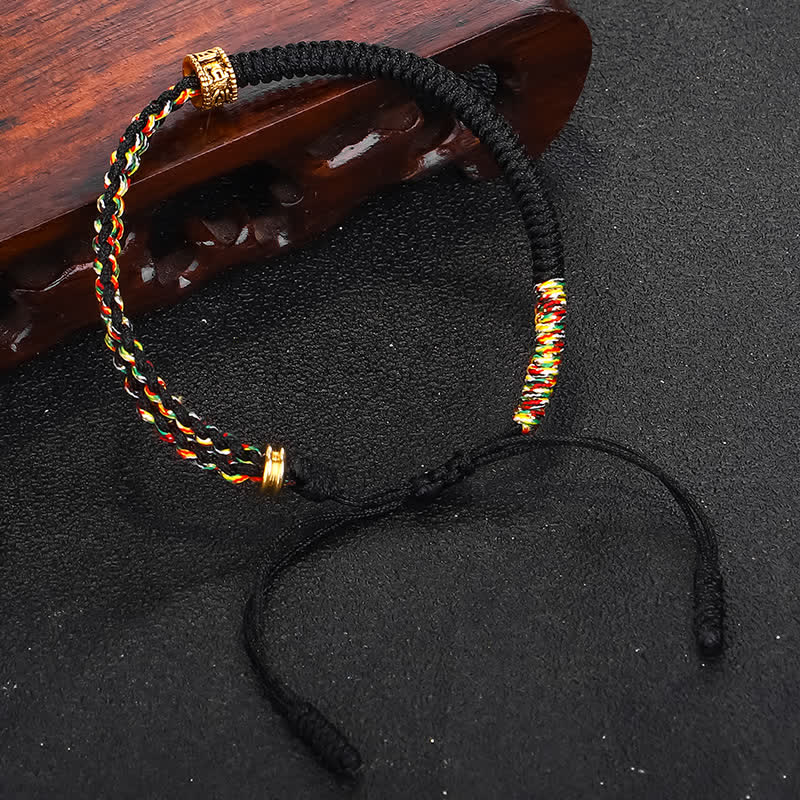 Buddha Stones Om Mani Padme Hum Protection Luck String Bracelet Bracelet BS 1