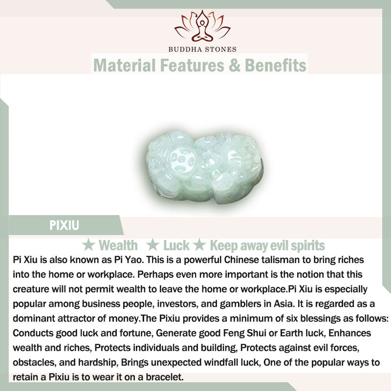 Buddha Stones Tibetan Jade PiXiu Prosperity Bracelet Bracelet BS 6