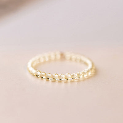 Buddha Stones Natural Citrine Happiness Prosperity Ring Ring BS 8