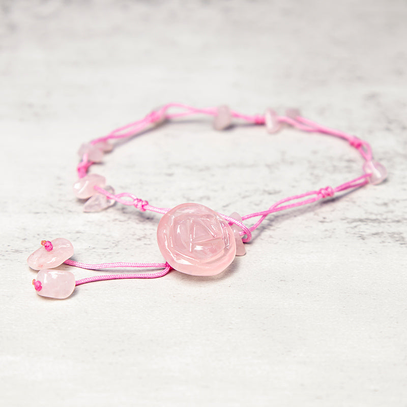 Buddha Stones Amethyst Pink Crystal Green Aventurine Rose Inner Peace Healing Anklet Anklet BS 11
