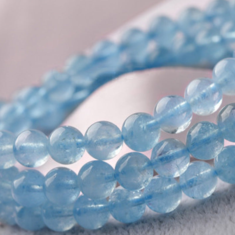 Buddha Stones Natural Aquamarine Peace Healing Bracelet Bracelet BS 7